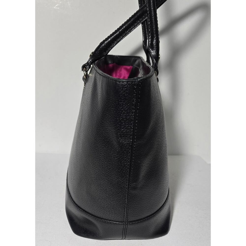 Kate Spade New York X-large Tote Bag Black Cross Grain Leather - Picture 6 of 16